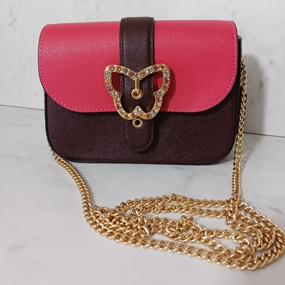 Coach Handbags - Coach Gemma Crossbody in Strawberry, Gold & Cranberry